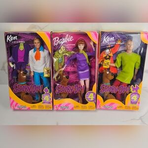 Rare‎ Scooby-Doo Barbie & Ken Set: Daphne, Shaggy and Fred (2002) New